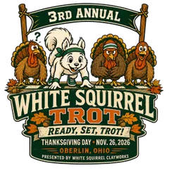 3rd Annual White Squirrel Trot 5k Run/Walk or 1 Mile Walk- Oberlin, OH logo