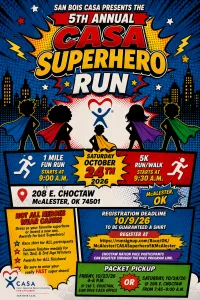 CASA Superhero 5K & 1 Mile Fun Run McAlester logo