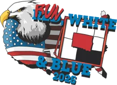 Run White and Blue 5k logo