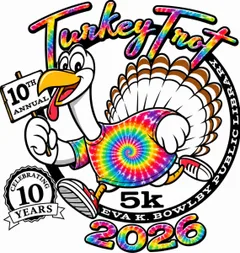 Eva K Bowlby Library 5K Turkey Trot logo