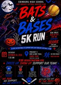 Bats and Bases 5K Run logo