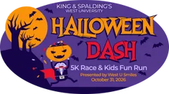 King & Spalding's 2026 West U Halloween Dash and Kids' Fun Run Presented by West U Smiles logo
