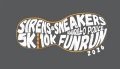 sirens and sneakers 5k/10k and fun run logo