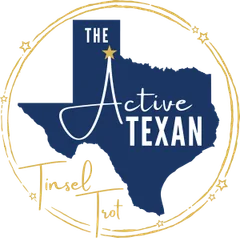 The Active Texan Tinsel Trot logo