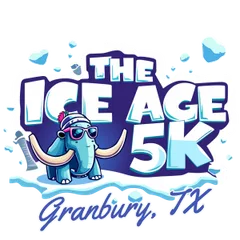 The ICE AGE 5K RUN, WALK or STROLL! logo