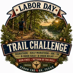 Labor Day Trail Challenge 50-Mile • 50K • Marathon • Half Marathon & Ruck • 8-Hour • Last Runner Standing logo