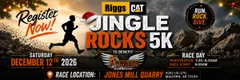 Riggs CAT Quarry Jingle Rocks 5k logo