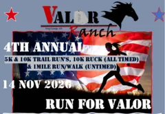 Run For Valor 10K + 5K Trail Run, 10K Ruck, Virtual 10K + 5K & 1 Mile Run/Walk logo