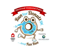 Sherwood Memorial Park's Run for Donuts 5K and Fun Run logo