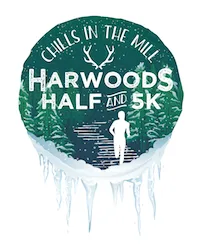 Chills In The Mill: Harwoods Half Marathon & 5K logo