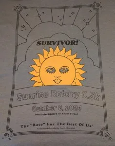 8th Annual Walla Walla Sunrise Rotary Point .5K The "Race" For The Rest Of Us" logo