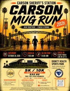 LASAA Mug Run - LASD Carson Station logo