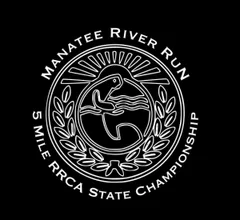 25th Annual Manatee River Run 5 Mile RRCA-FL State Championship logo