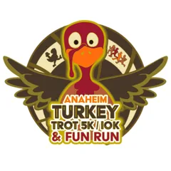 Anaheim Turkey Trot 5K/10K -Corner of Katella on the SANTA ANA RIVER TRAIL. Across the street from Honda Center logo