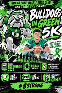 Bulldogs In Green 5k for Parker logo