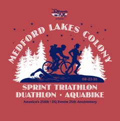 DQ 16th Annual Medford Lakes Colony Sprint Triathlon, Duathlon, & Aquabike *# logo