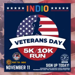 Indio Veterans Day 5K & 10K Run/Walk logo