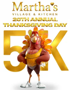 Martha's Village & Kitchen 20th Annual Thanksgiving Day 5K logo