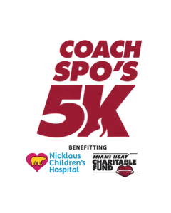 The Coach Spo's 5K, benefiting Nicklaus Children's and the Miami HEAT Charitable Fund logo