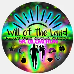 Will of the Land 5k Glow Run- Paint the Cloud Green logo