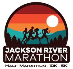 The Jackson River Scenic Trail Marathon, Half Marathon, 10k, and 5k logo