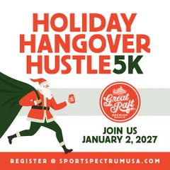 Holiday Hangover Hustle 5k logo