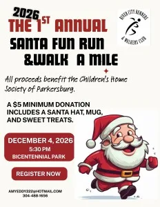 Santa Fun Run and Walk a mile logo