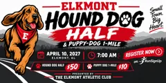 The Elkmont Hound Dog Half logo