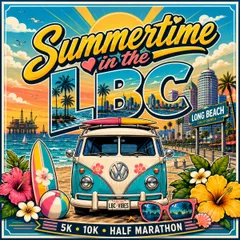 Summertime in the LBC 5K, 10K, & Half Marathon by Califlow Runs logo