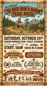 McGraw Memorial Park "Quick Draw @ McGraw" 2.1 & 12.6 Mile Trail Races logo