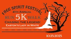 Chasing the Legend; Easton's Lady in White 5K Run/Walk logo
