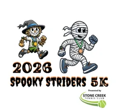 Stone Creek Tennis - 5K Spooky Striders Walk/Run logo
