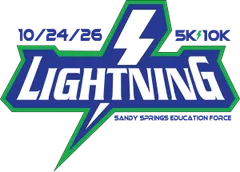 Sandy Springs Education Force's Lightning 10K & 5K logo