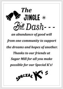 Sugar Mill Jingle Bell Dash 5K Run/Walk Benefiting Special K's, an Agency Under Special Olympics Georgia logo