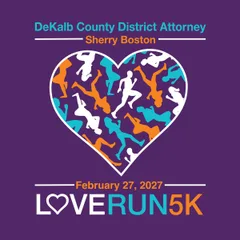 12th Annual Love Run 5K presented by DeKalb County DA Sherry Boston ---- February 27, 2027 logo