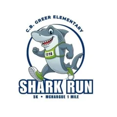 CB Greer Shark run 5k and Jake McHargue One Mile Run logo