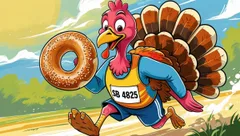 6th Annual Stuff a Bagel 5K Gobble Wobble logo