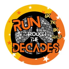 Run Through The Decades 6K/7K/8K/Half logo