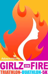 AdventHealth Girlz on Fire Women's Triathlon & 5K logo