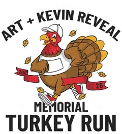 Art and Kevin Reveal Memorial Turkey Run logo