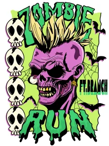 Fort Branch Sinister Cellar Zombie 5K Run/Walk/Lil Zombie Kids Fun Run logo