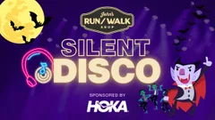 FREE Silent Disco Presented by John's Run/Walk Shop & HOKA logo