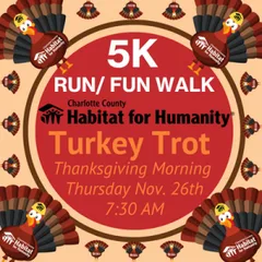 Charlotte County Habitat's 28th Annual Turkey Trot 5K Run / Walk logo