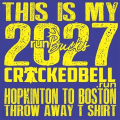 CrackedBell Hopkinton to Boston SUNDAY SHAKEOUT RUN logo
