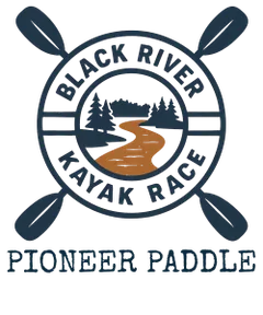 Pioneer Paddle: Black River Kayak Race logo