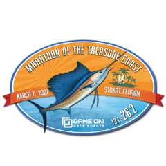 Game On! Marathon of the Treasure Coast logo