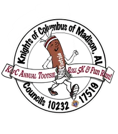 9th Annual KofC Tootsie Roll 5K & Fun Run logo