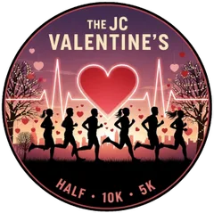 The JC Valentine's Half Marathon, 10K, 5K logo
