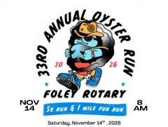 Foley Rotary Oyster 5K Run/Walk/Wheelchair logo