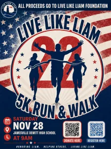 Live Like Liam 5K Run & Walk logo